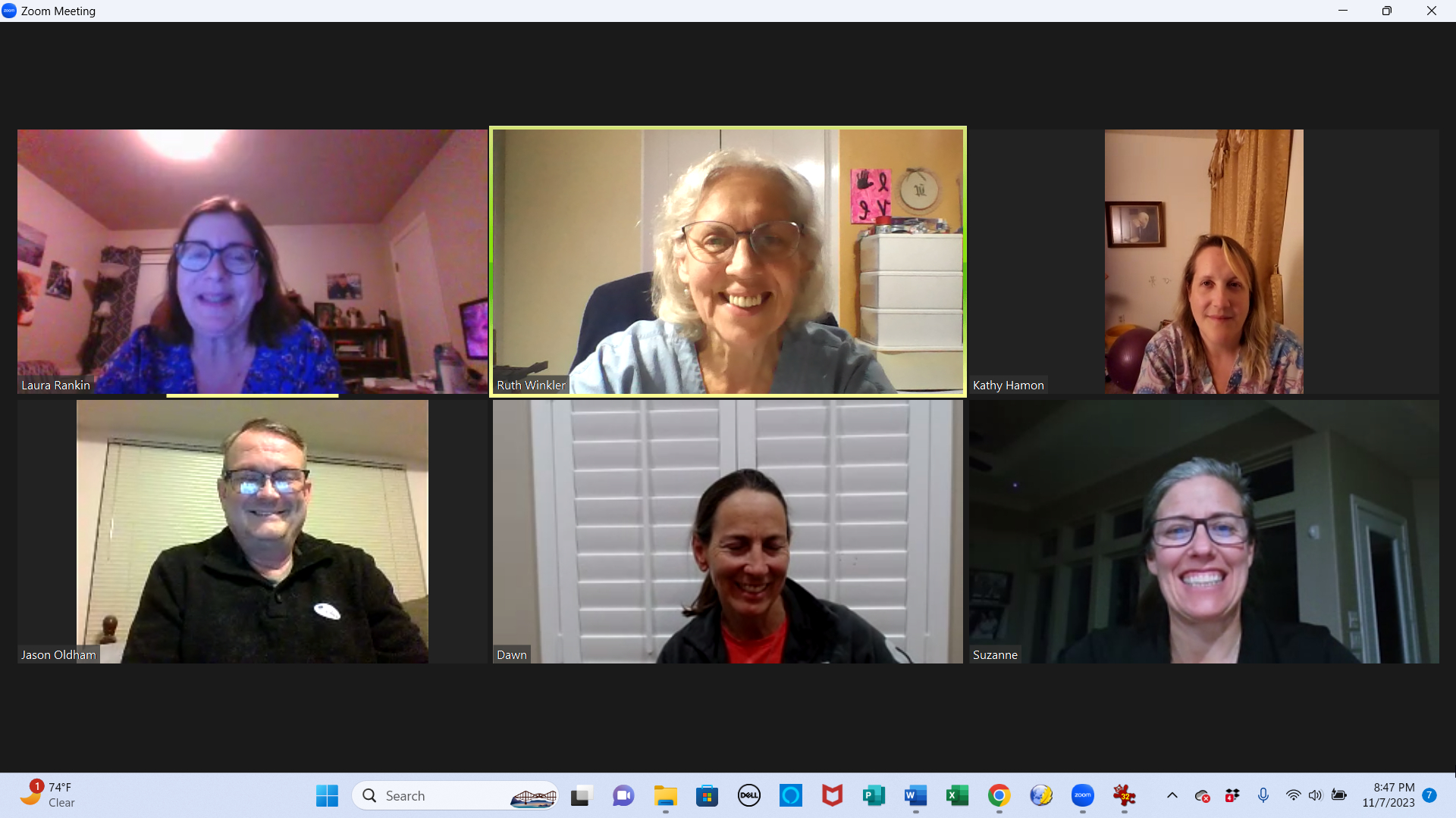 EfM Online Meeting photo from Zoom